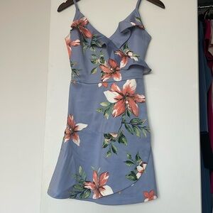 Aqua floral dress in size small